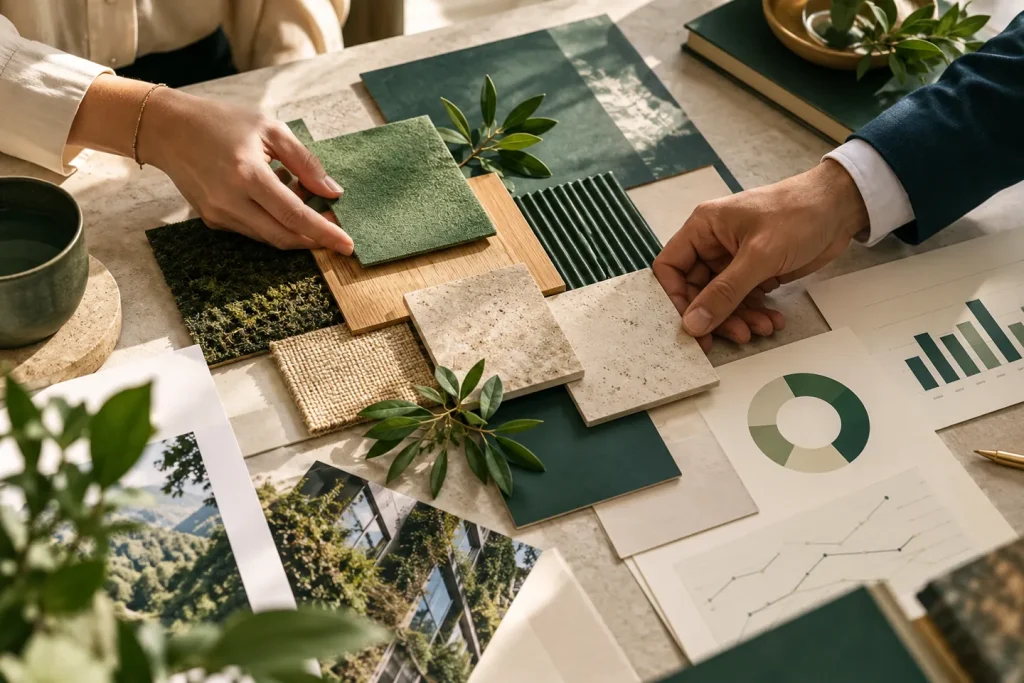 Illustration éditoriale — Taxonomie verte : faire travailler ensemble les équipes finance et RSE