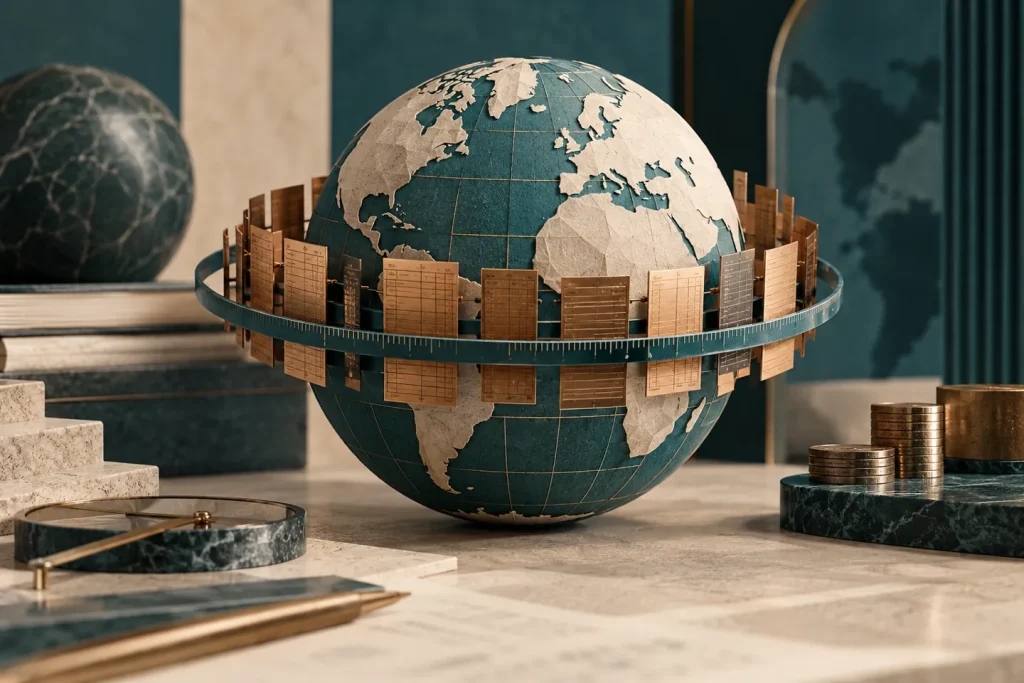 Illustration éditoriale — Pilier 2 / GloBE : quand la fiscalité internationale s’invite dans la consolidation